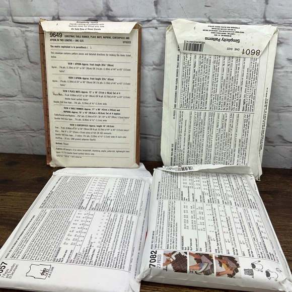 Vintage Lot Of 4 1990s Simplicity Mixed Craft Patterns. - Picture 2 of 2